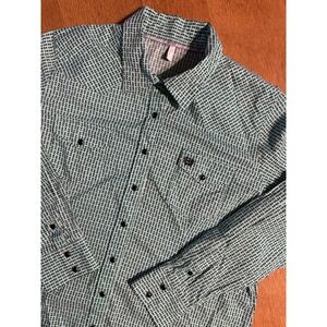 Cinch Western Shirt Womens 2XL Green Geometric‎ Pearl Snap Rodeo Cowgirl